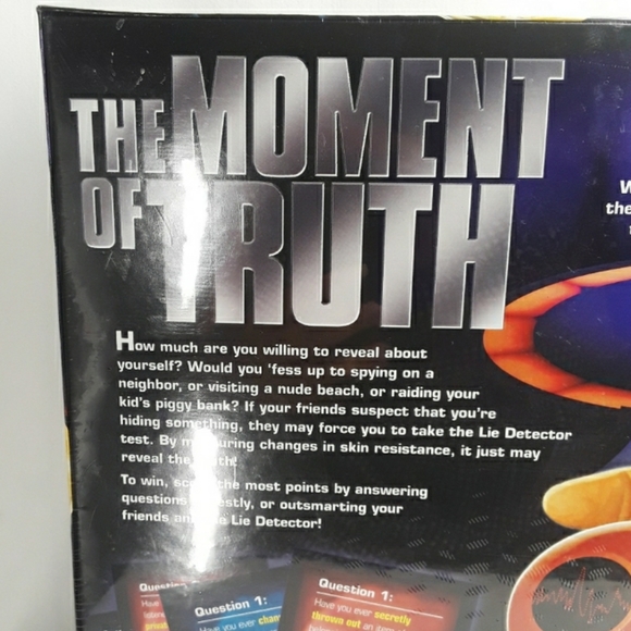The Moment Of Truth Lie Detector Boardgame Party Game NWT - Picture 8 of 11